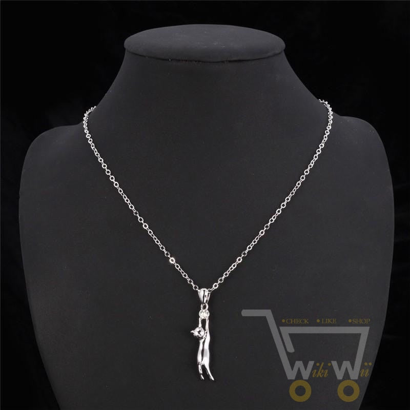18K Gold Plated Cat Necklace - WikiWii