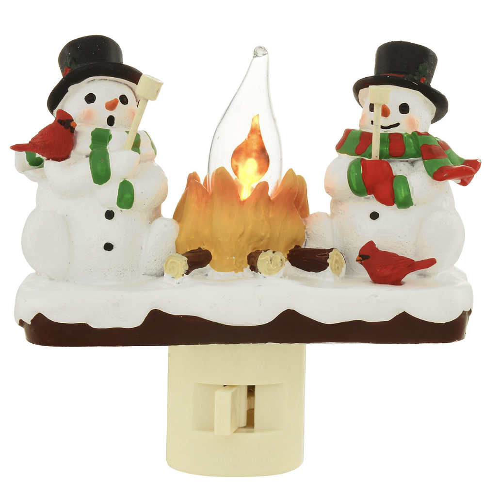 Snow man Campfire Nightlight