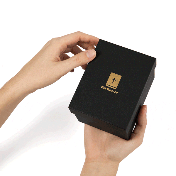 Handmade 90 Day Bible Verses Jar (Comes With Christian Gift Box)