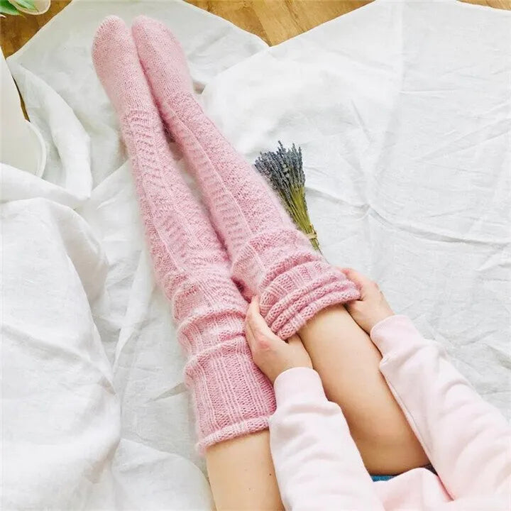 2025 Warm Over Knee Extra Long Knitted Socks