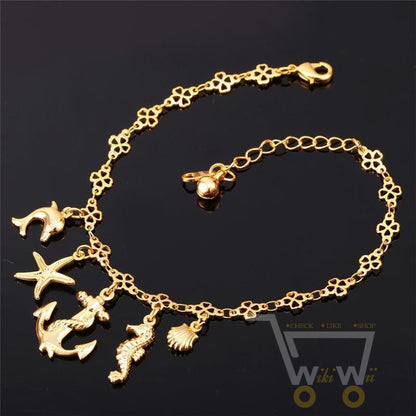 18K Gold /Platinum Plated  Anklet Bracelet - WikiWii