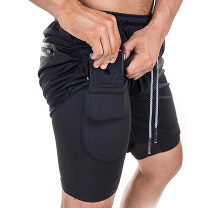 2-in-1 Secure Pocket men Shorts - WikiWii