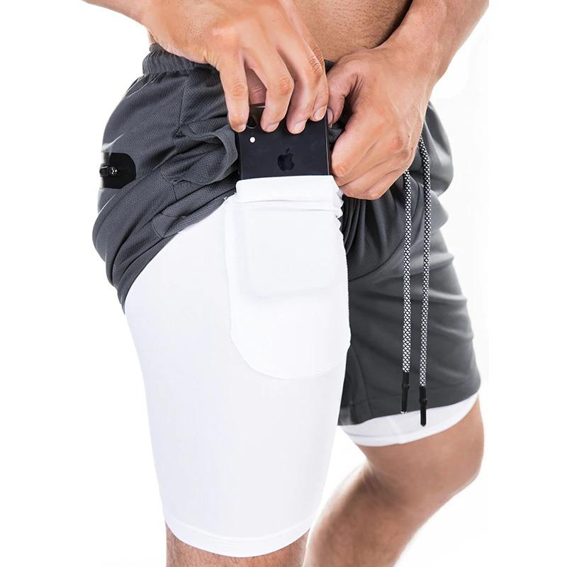 2-in-1 Secure Pocket men Shorts - WikiWii