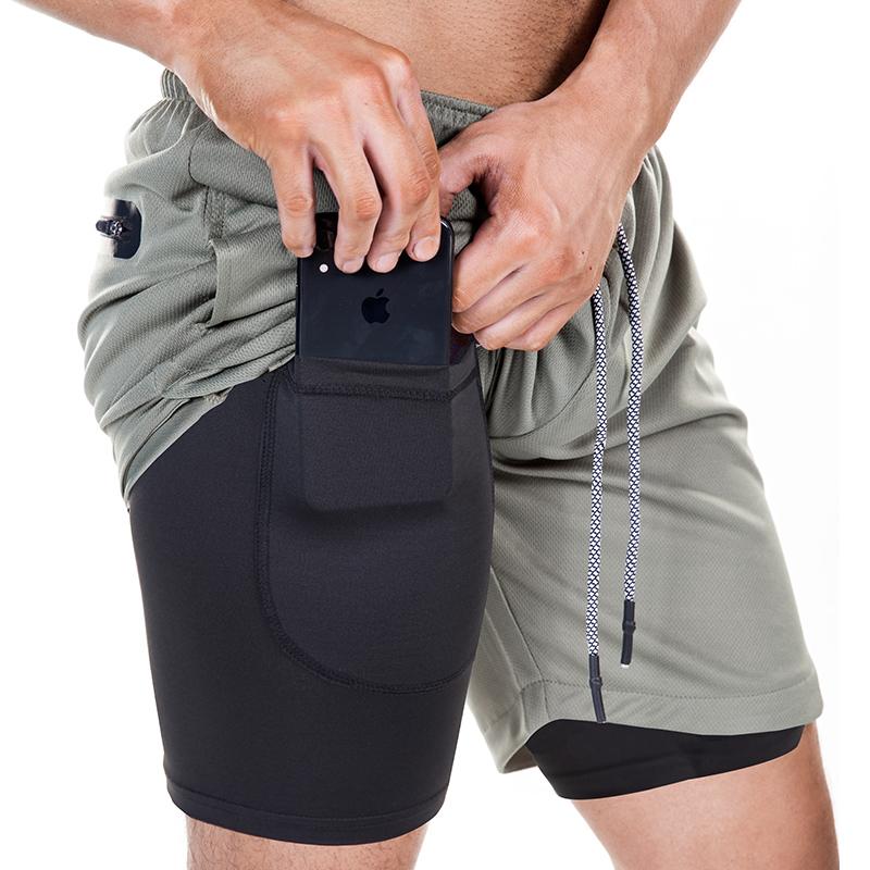 2-in-1 Secure Pocket men Shorts - WikiWii