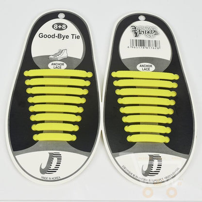 16PCs Silicone Shoelaces - WikiWii