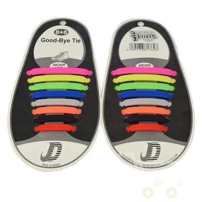 16PCs Silicone Shoelaces - WikiWii