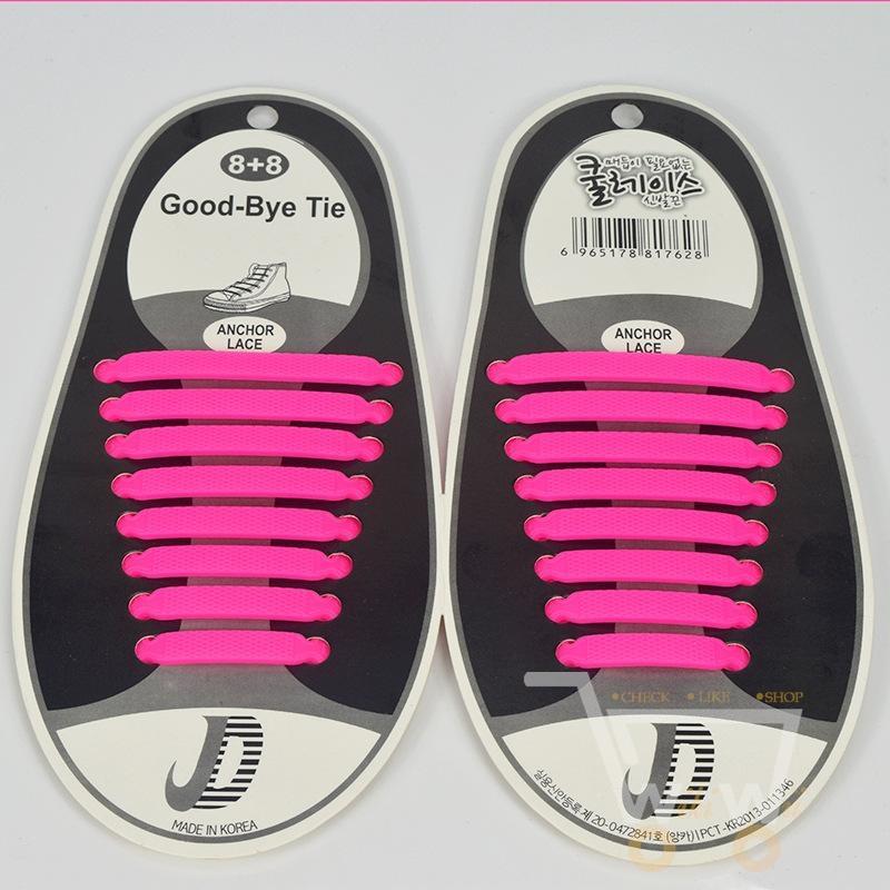 16PCs Silicone Shoelaces - WikiWii