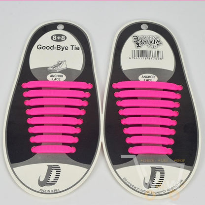 16PCs Silicone Shoelaces - WikiWii