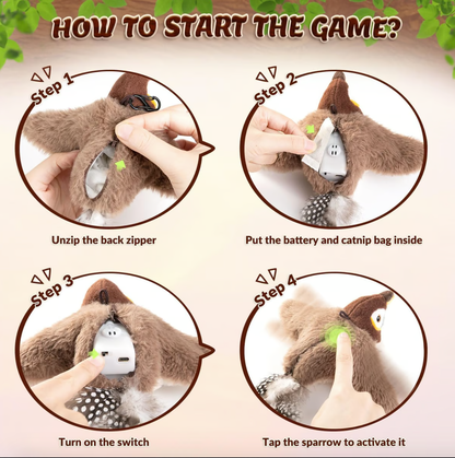 🐾Interactive Chirping Bird Cat Toy