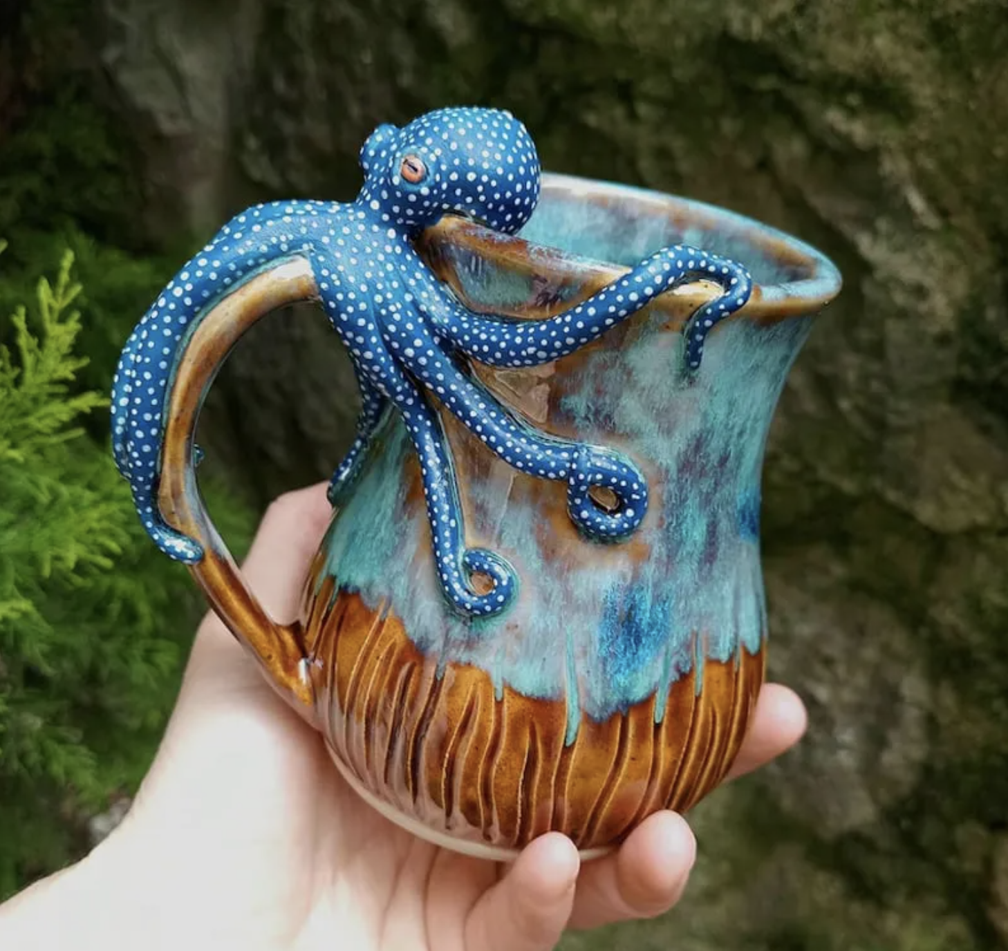 🐙Handmade Octopus Mug