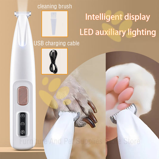 2025 Waterproof Rechargeable Pet Shaver with LED Light