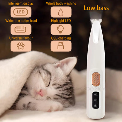 2025 Waterproof Rechargeable Pet Shaver with LED Light