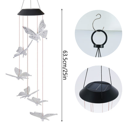 Solar Hummingbird Wind Chimes 2025