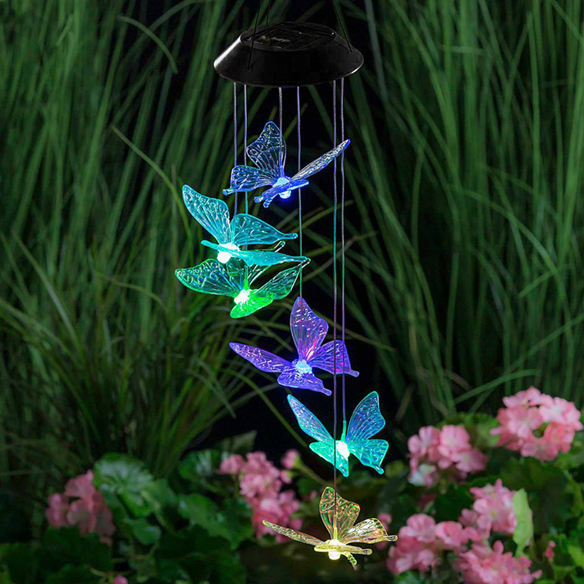Solar Hummingbird Wind Chimes 2025