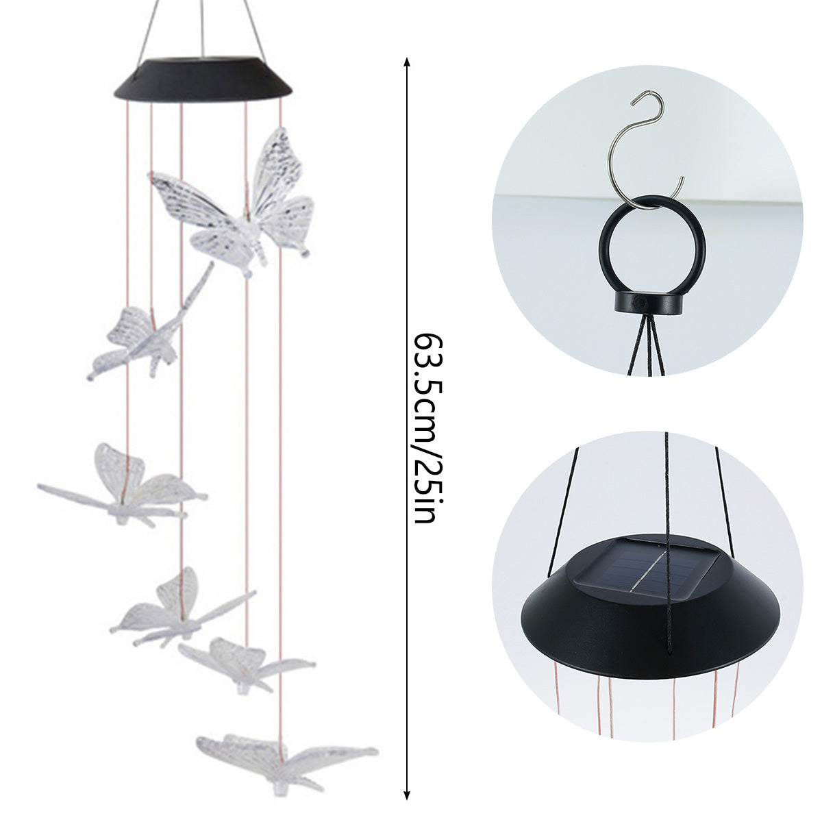 Solar Butterfly Wind Chimes 2025