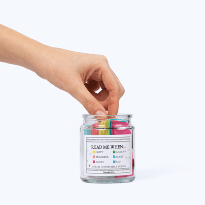 Handmade 90 Day Bible Verses Jar (Comes With Christian Gift Box)