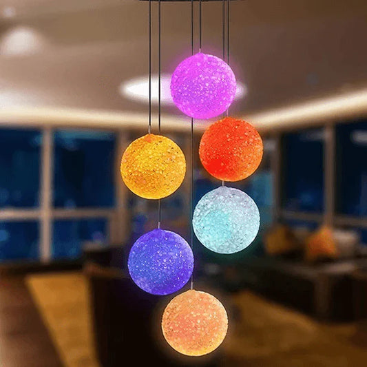 Solar Ball Wind Chimes – Color-Changing Outdoor Decor