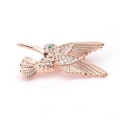 Rhinestone Hummingbird Brooche - WikiWii