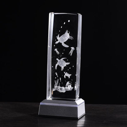 Sea Turtle Crystal Laser Carving - WikiWii