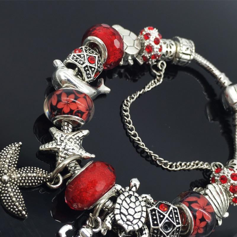 Sea Turtle Shell Starfish Dolphin Bracelet - WikiWii