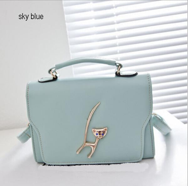 shoulder bag Cute Small Cat Leather Messenger Handbag ( Miss big Cross-body Bags ) - WikiWii