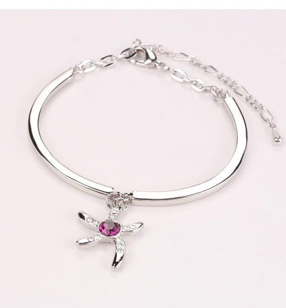 Silver Plated Starfish Bracelet Bracelets - WikiWii