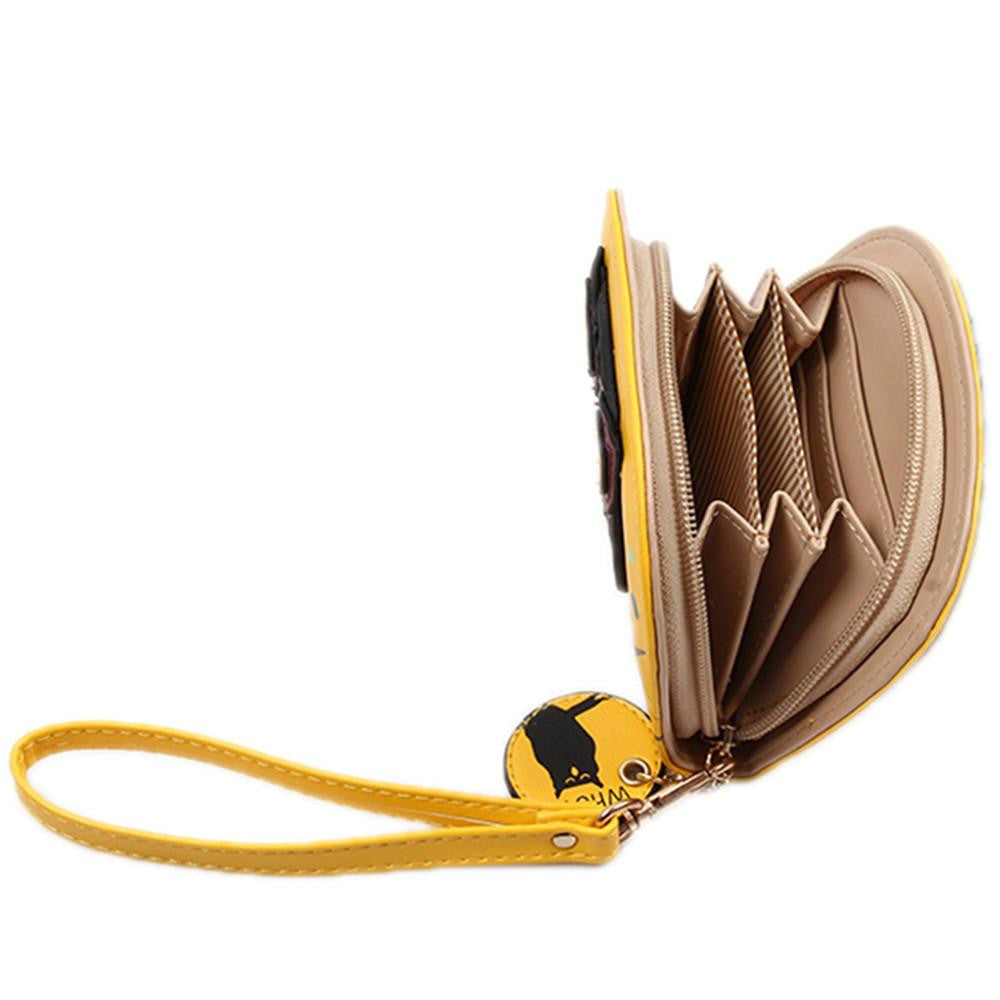 small Cute Owl Wallets Hit Color Printing Korean Rounded Zipper - WikiWii